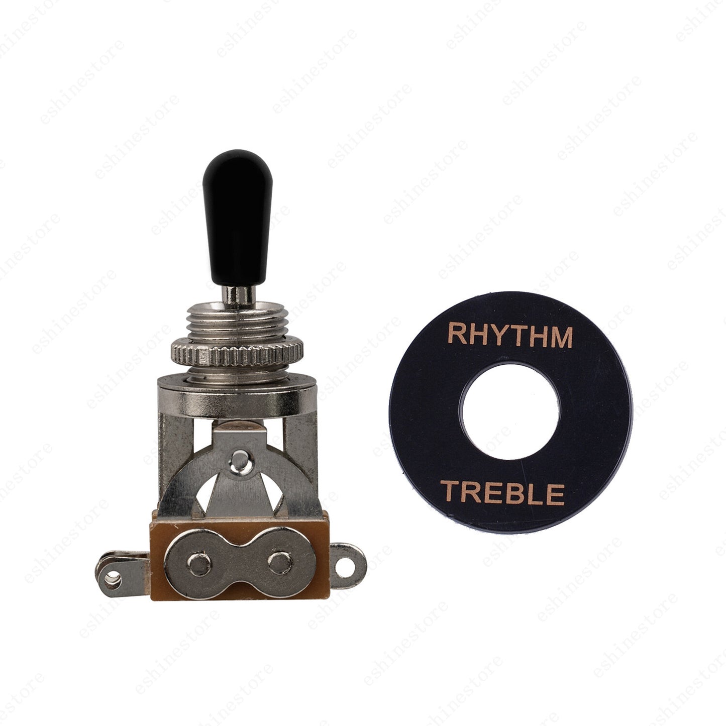 NEW Chrome 3-Way Toggle Switch & Plate for Gibson/Epiphone Les Paul Guitar