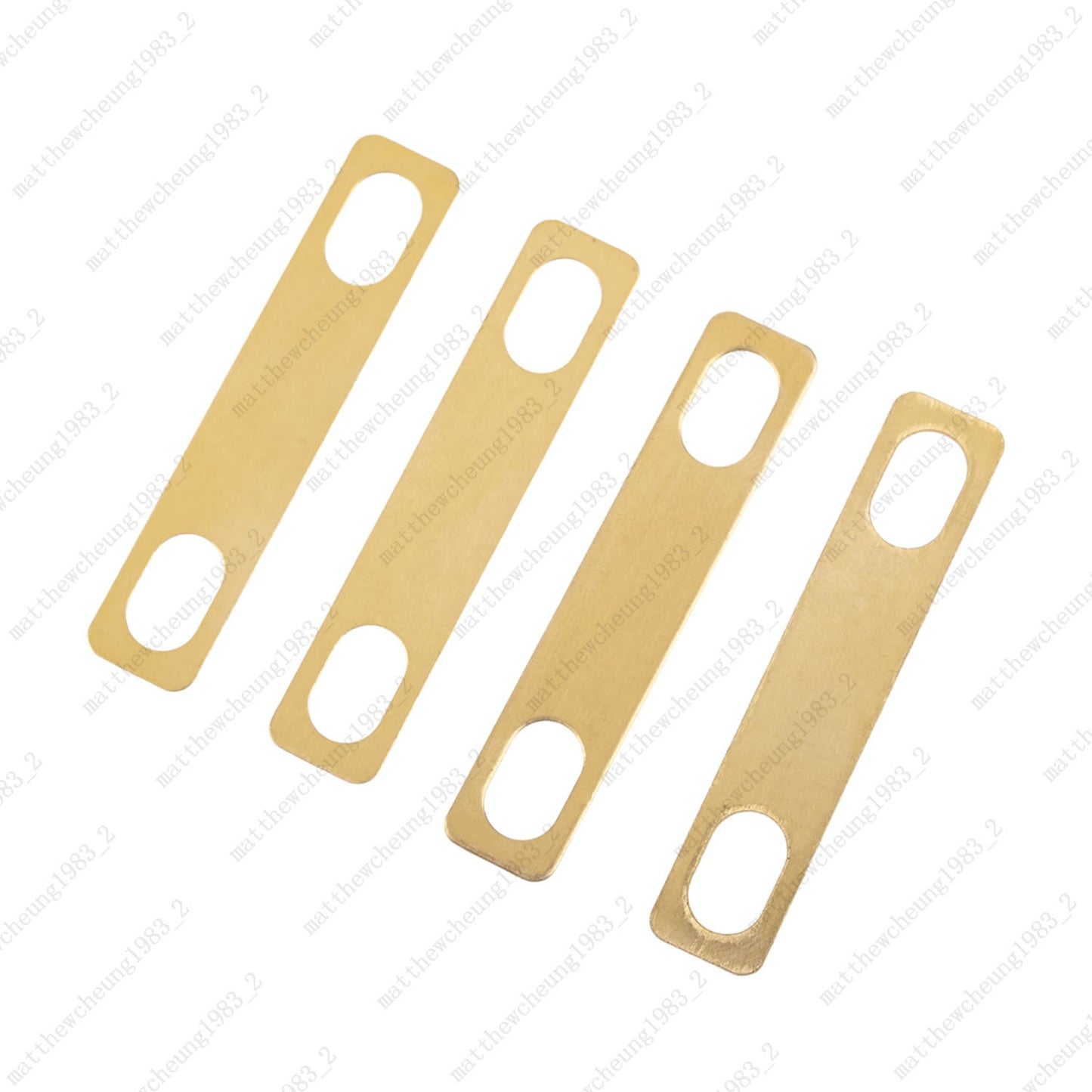 4 Pieces Guitar Neck Shims Brass Shims for Guitar and Bass Bolt-on Neck Repair