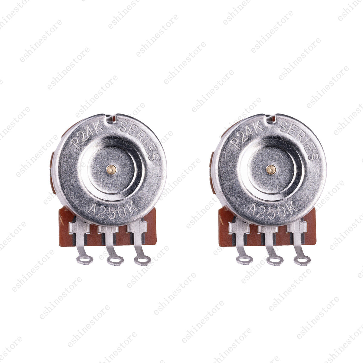 A/B 250K/500K Guitar Potentiometers Brass 15mm Short Shaft Pot US 24 Spline Fine