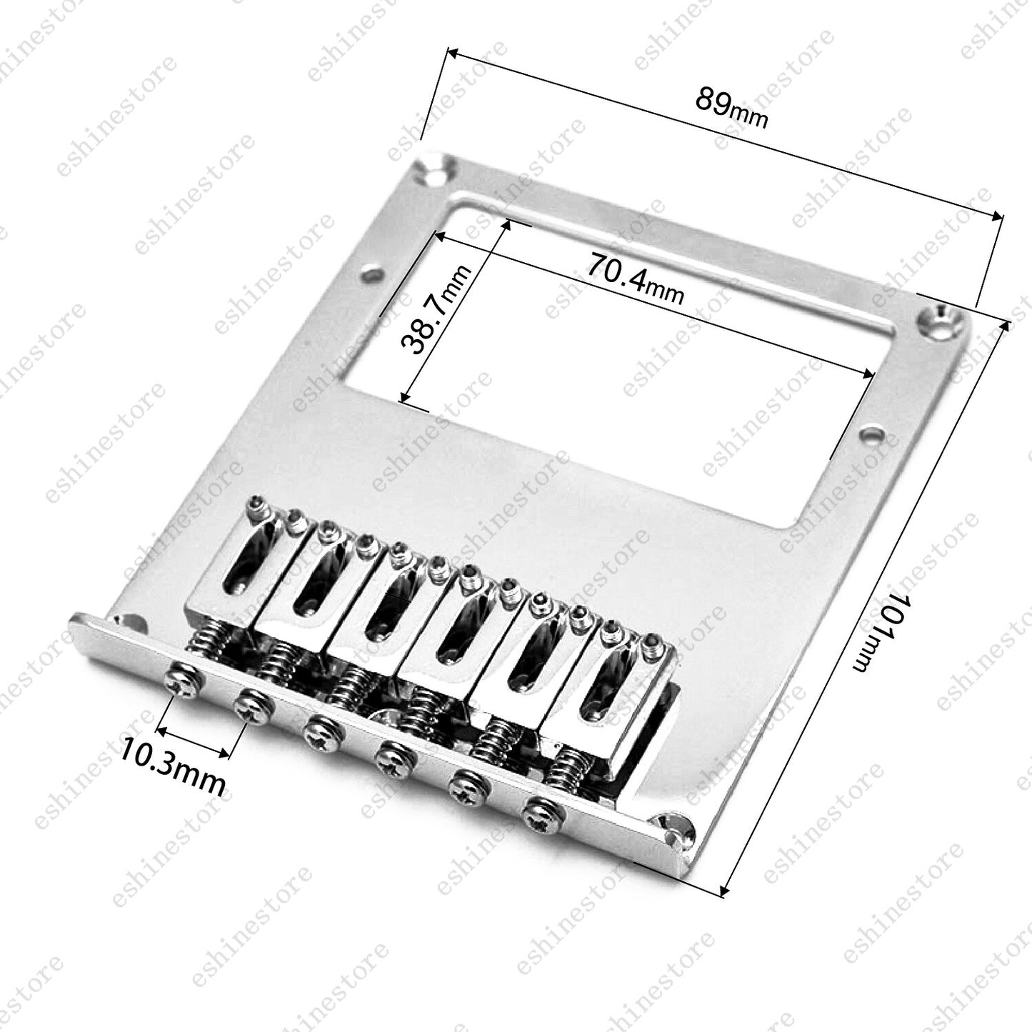 Tele Bridge Tele Humbucker Guitar Bridge for Telecaster Guitar Chrome Black
