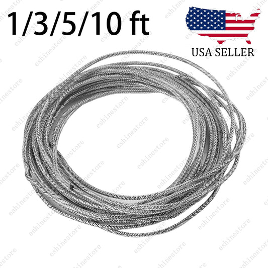 1/3/5/10 ft Vintage Braided Shield Guitar Pickup Wire  Stranded Single Conductor