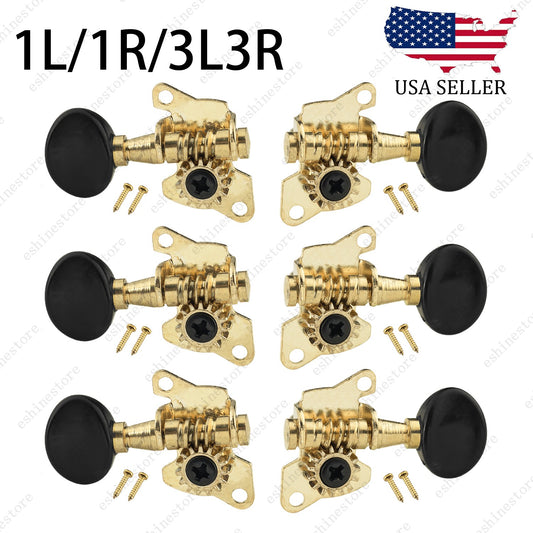 Guitar Open-Gear Tuning Pegs 1:15 Ratio Single Hole Tuners for Acoustic Guitar