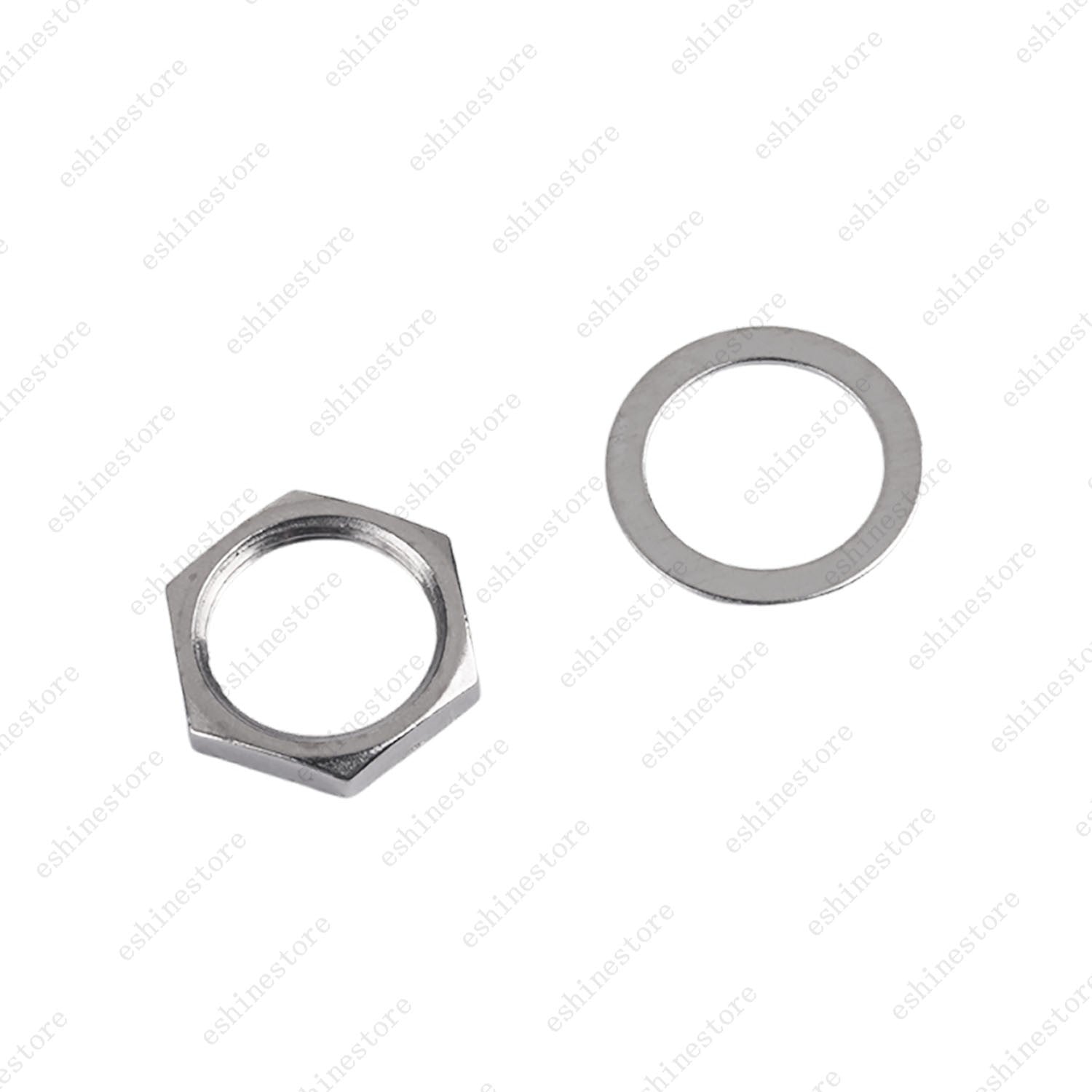 1/2/4pcs M12x0.75 Threaded Nut & Washer for Electric Guitar Bass Output Jack