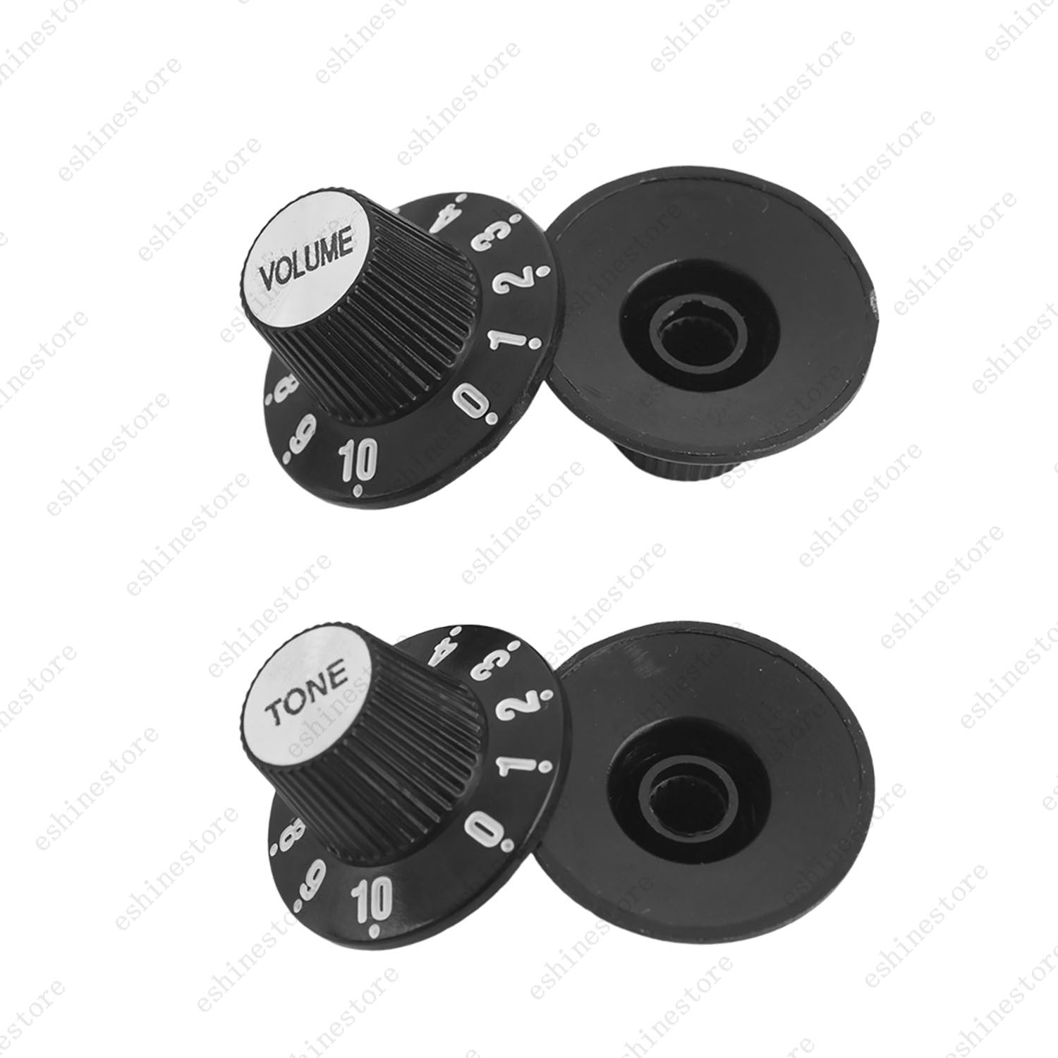 4pcs Witch Hat Guitar Speed Control Knobs 2 Tone 2 Volume for Les Paul SG 5Color
