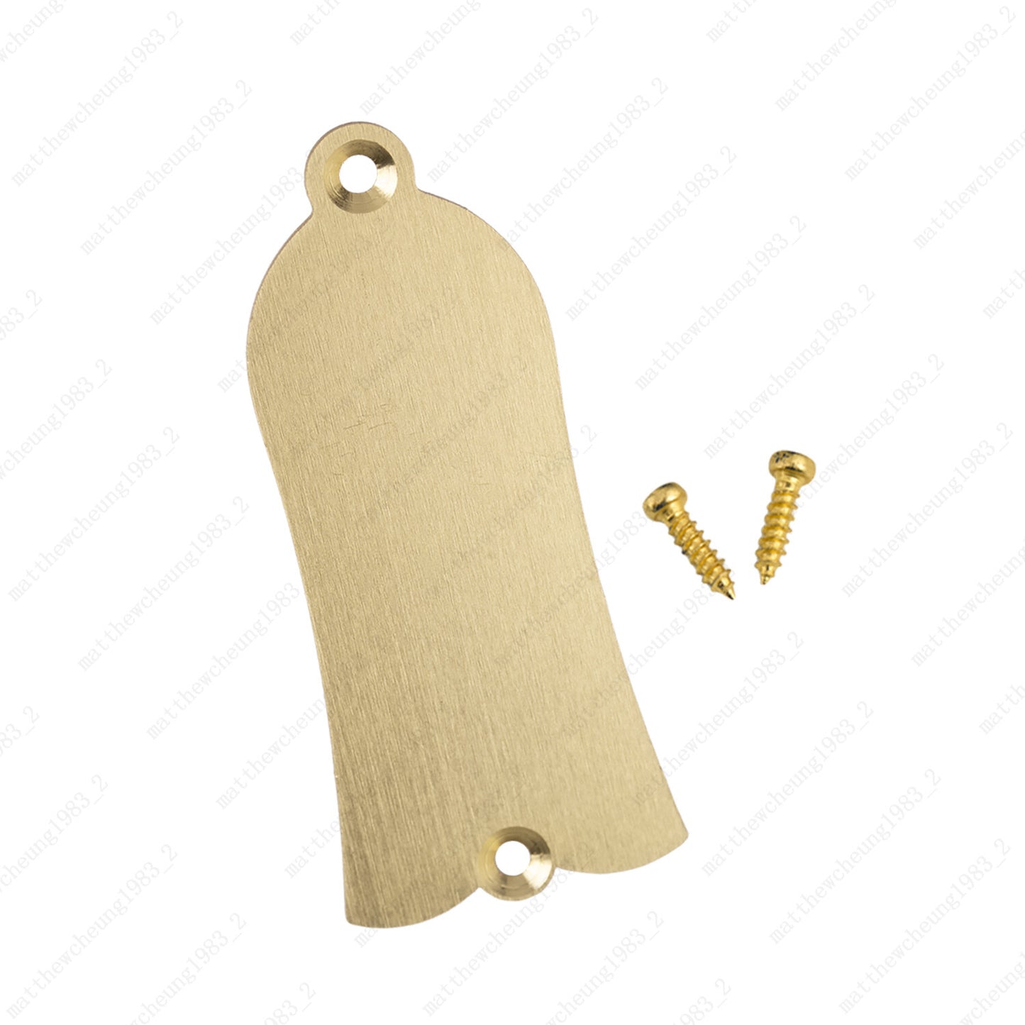 Guitar Truss Rod Cover Plate Aluminum Brushed 2-Hole Bell -Black/Chrome/Gold