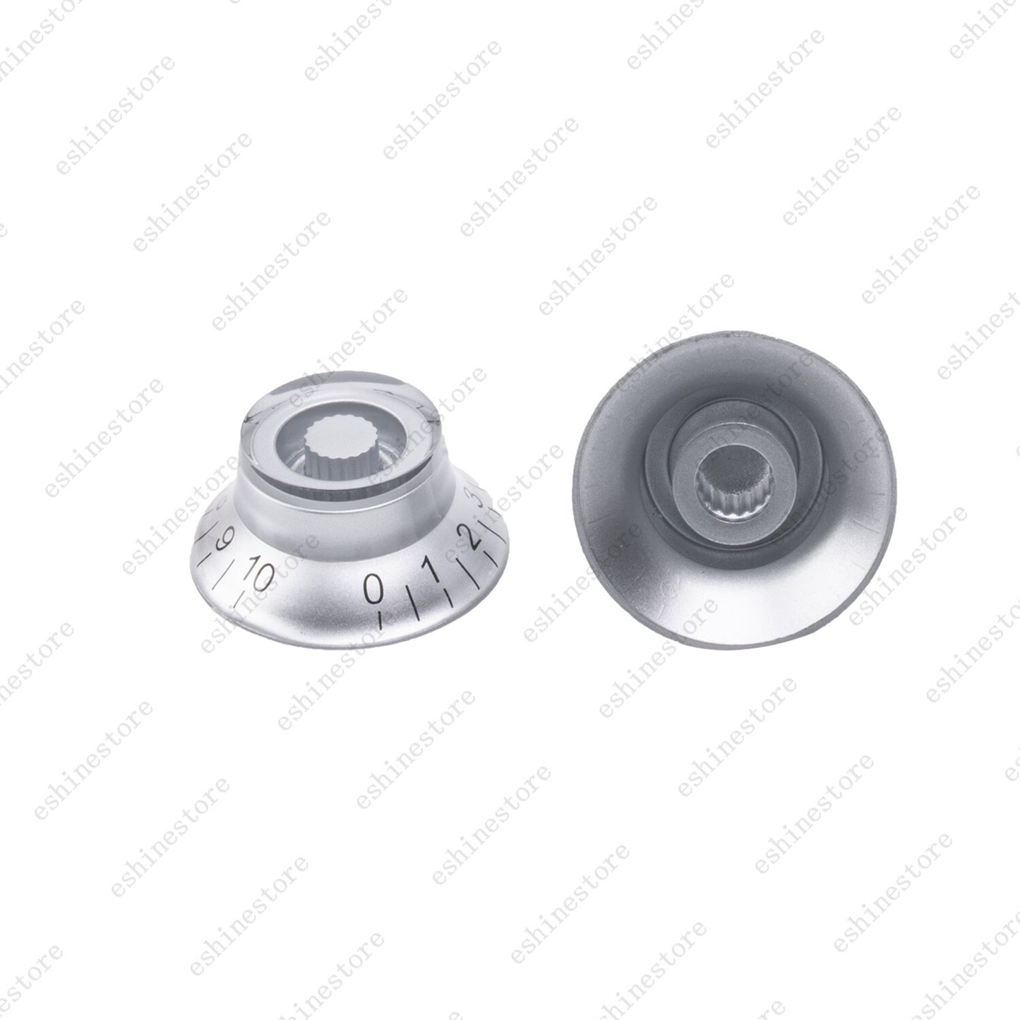 4 Pcs Silver LP Electric Guitar Knob Top Hat Knobs Bell Knobs for SG Les Paul