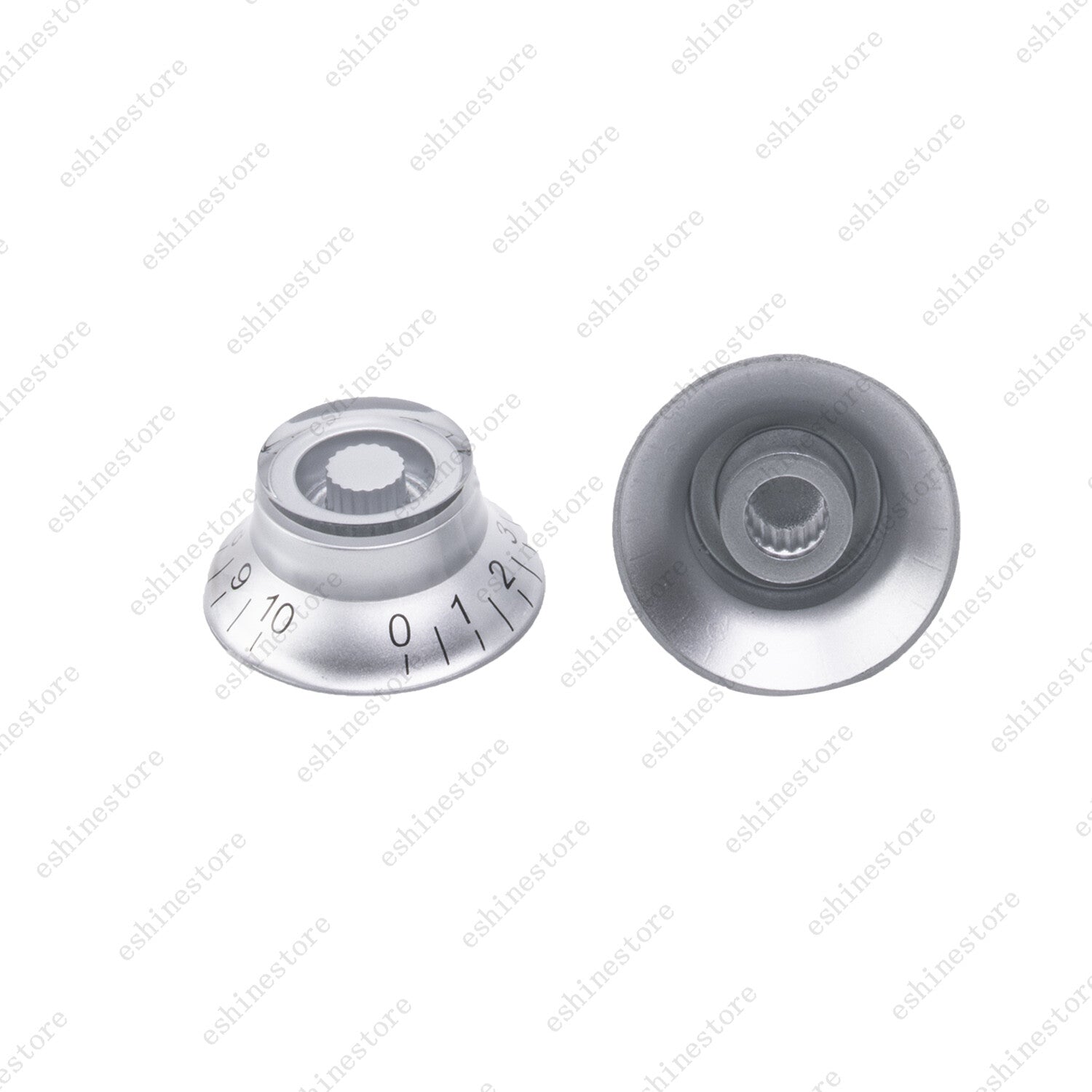 4 Pcs Silver LP Electric Guitar Knob Top Hat Knobs Bell Knobs for SG Les Paul