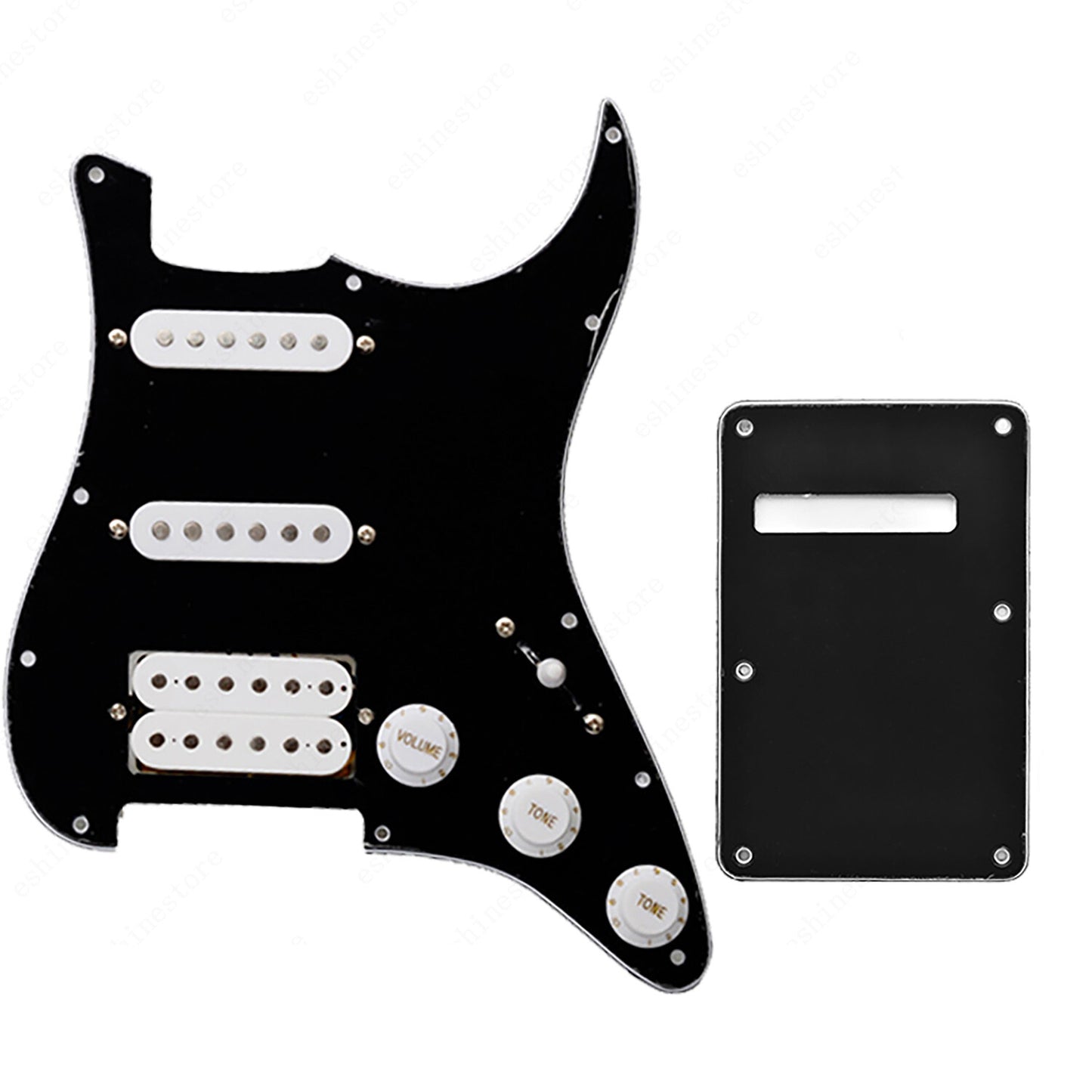 11 Hole Guitar SSH Loaded Pickguard Set & Back Plate For SQ FENDER Stratocaster