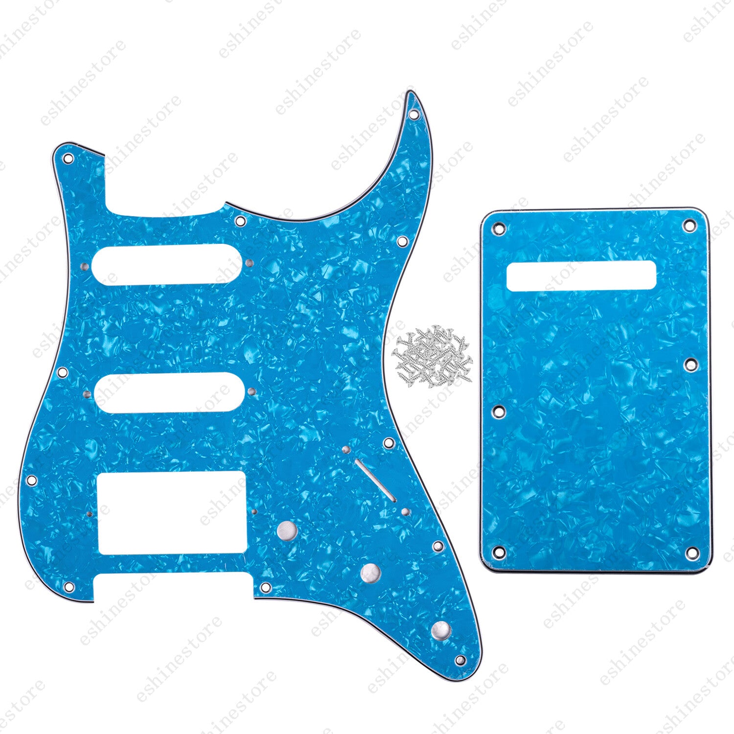 11 Hole SSH 3 Ply Guitar Pickguard & Back Plate For USA MIM FENDER Strat