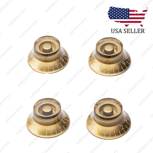 4 Pcs Gold LP Guitar Top Hat Knob Bell Knobs Vintage Style For Les Paul SG