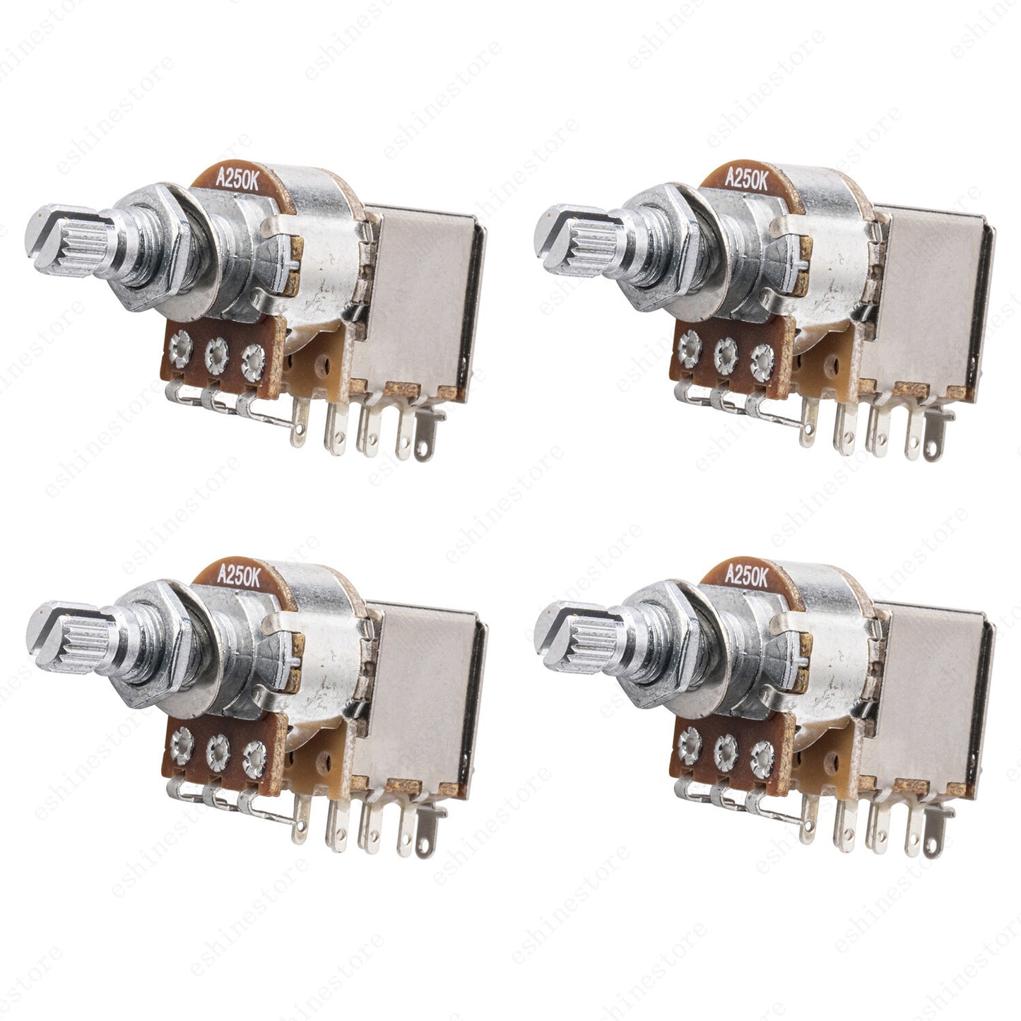 4 Pcs Guitar Short Shaft 15mm Push-Pull pot switch A/B250/500K Tone Volume