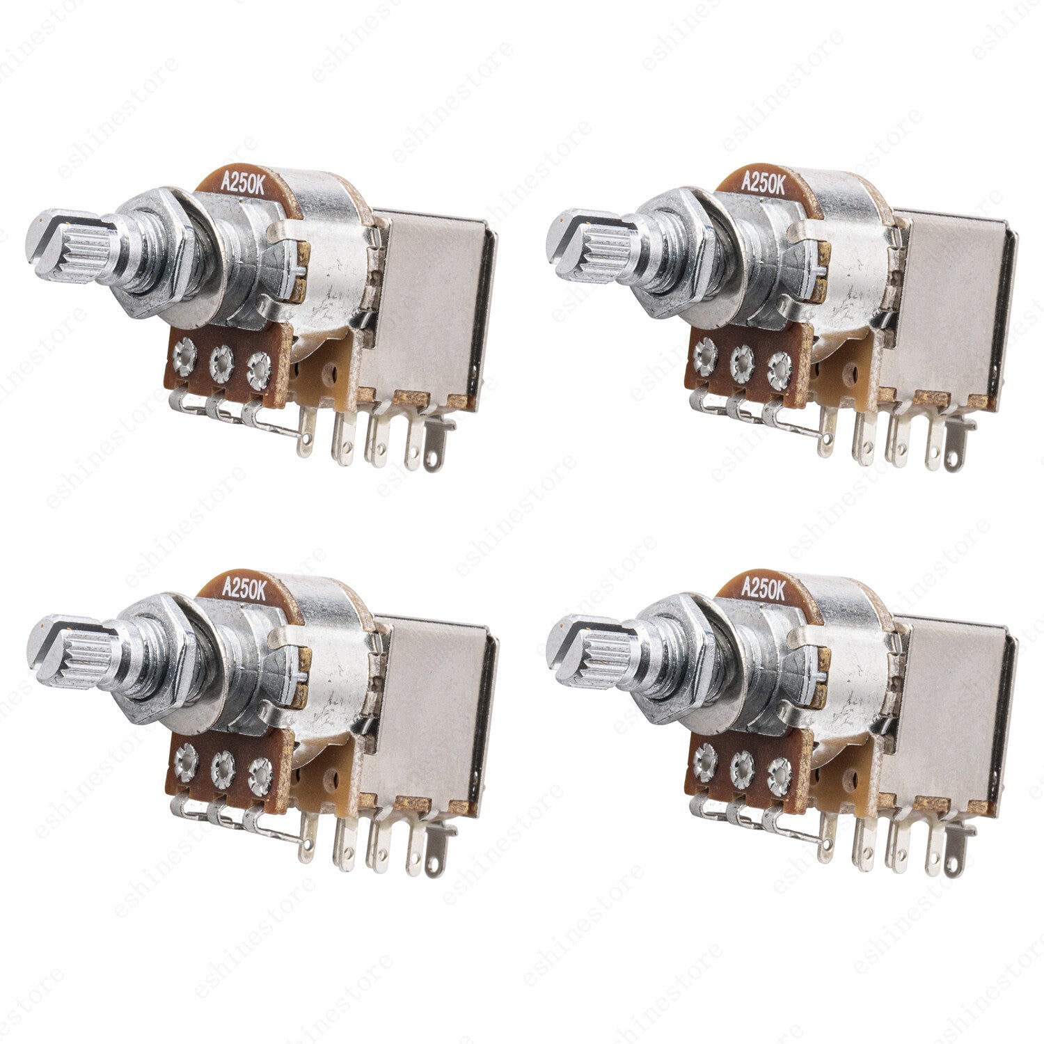 4 Pcs Guitar Short Shaft 15mm Push-Pull pot switch A/B250/500K Tone Volume