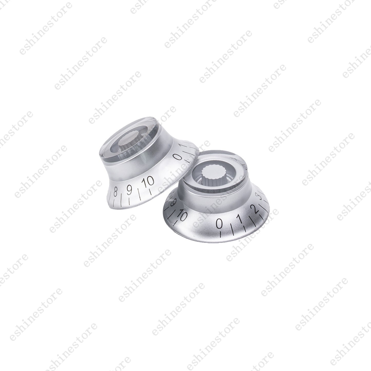 4 Pcs Silver LP Electric Guitar Knob Top Hat Knobs Bell Knobs for SG Les Paul
