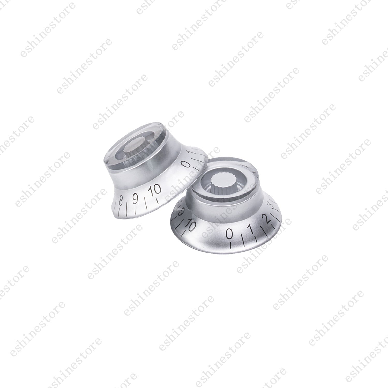 4 Pcs Silver LP Electric Guitar Knob Top Hat Knobs Bell Knobs for SG Les Paul