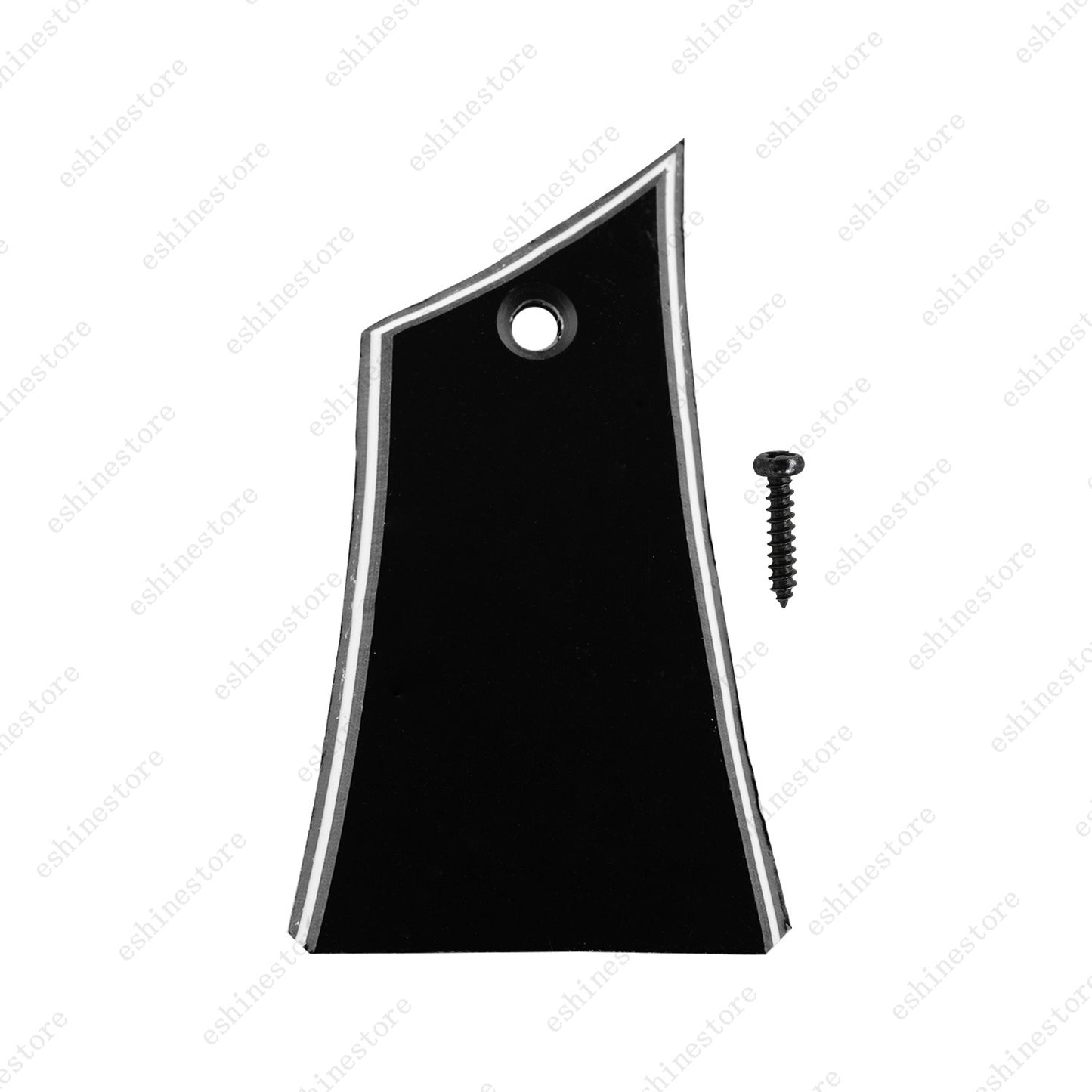 1 Hole 3Ply Plastic Gloss Black Guitar Truss Rod Cover Plate for Electric Guitar
