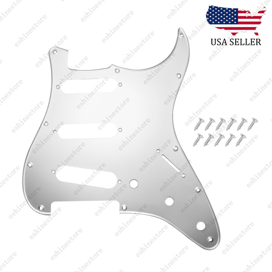 SSS Style11 Hole Chrome Mirror Pickguard Pickup for USA MIM Standard Fender ST