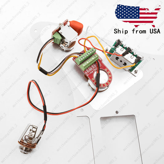 Solderless HH Wiring Harness 3-Way Switch + Push-Pull Coil Splitting for Strat
