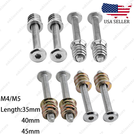 4 Pcs Stainless Steel Guitar Neck Screws&Inserts Kit for Bolt-On Guitar and Bass