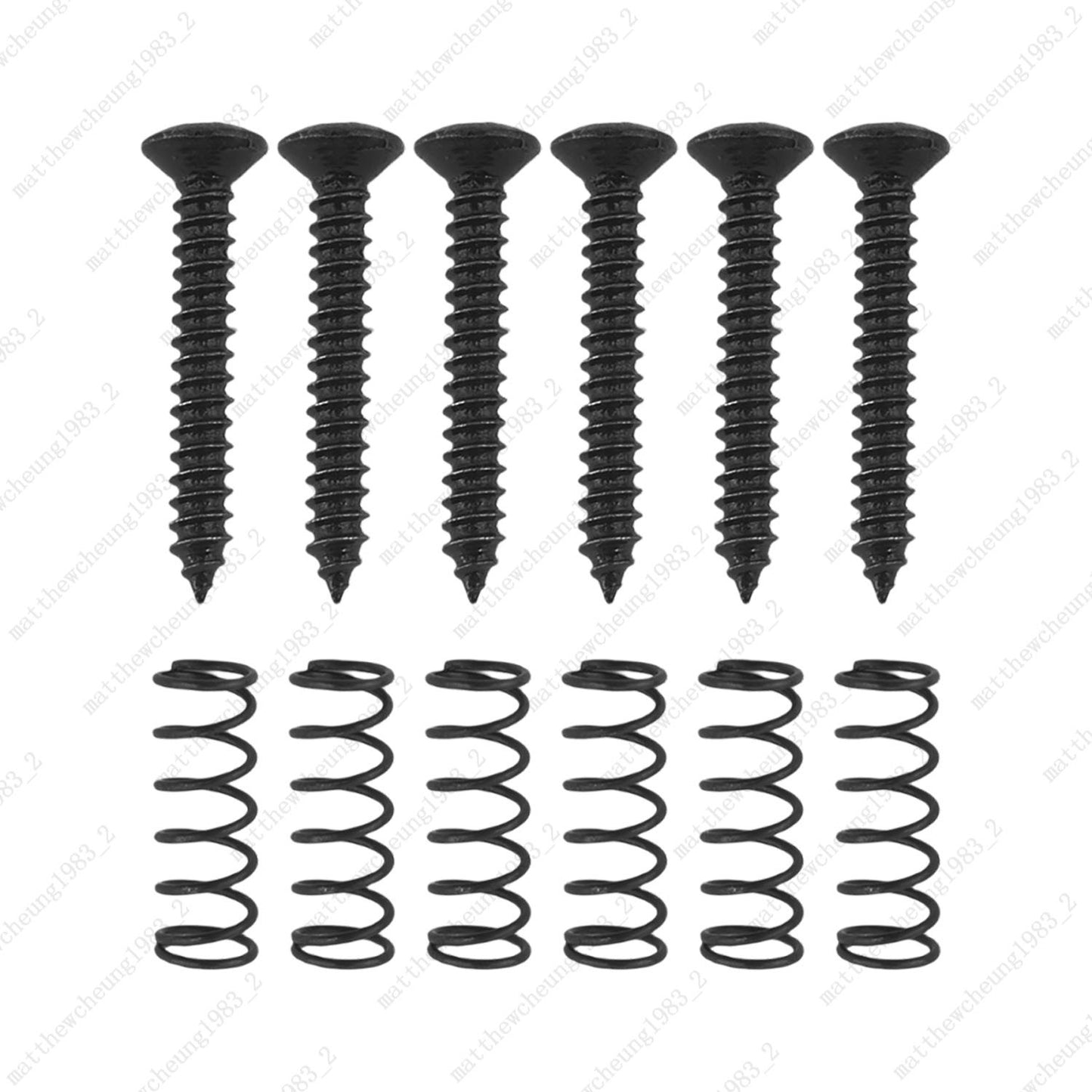 6pcs Pickup Adjust Height Screws & Straight Springs for Single Coil Strat/Tele
