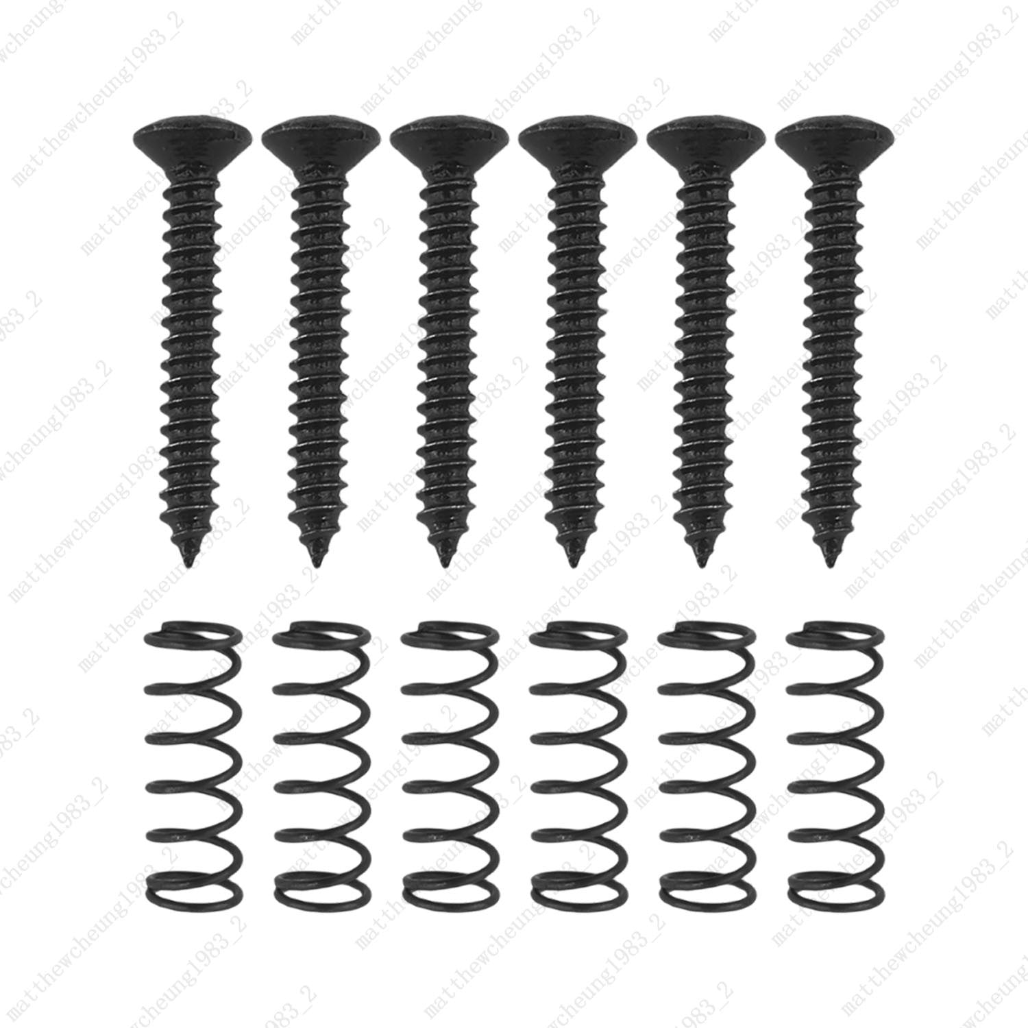 6pcs Pickup Adjust Height Screws & Straight Springs for Single Coil Strat/Tele
