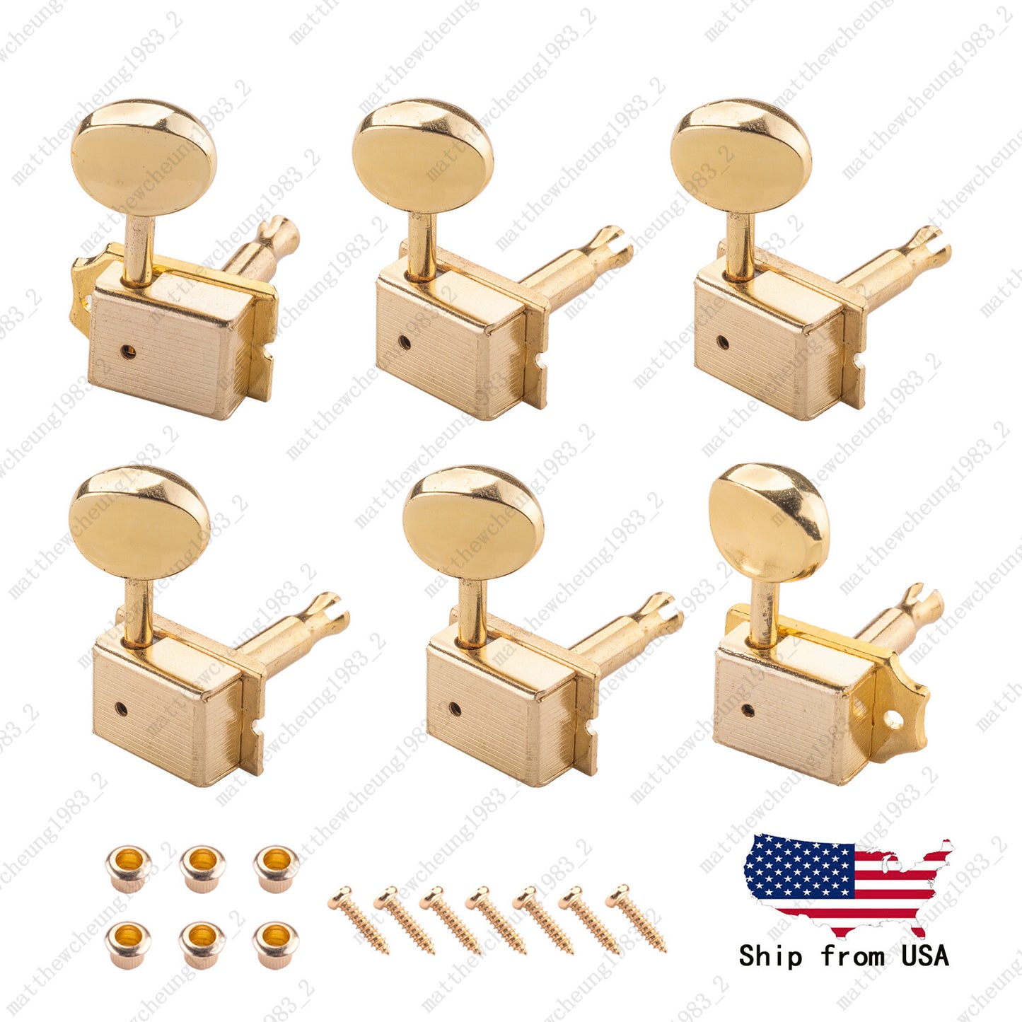 Split Shaft 8mm Vintage Guitar Tuning Pegs Tuners Machine Heads For Strat Tele