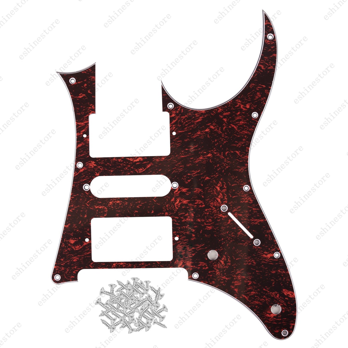10-Hole 4-Ply HSH Pickguard Scratch Plate with Screw for Ibanez JEM RG550 Guitar