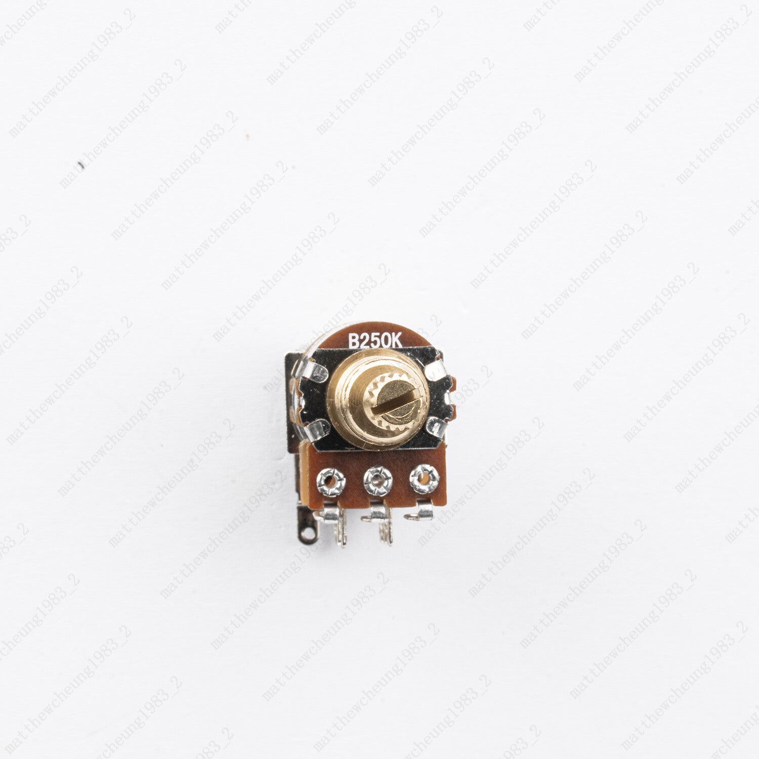 Full Brass Short Shaft Pot Push-Push Switch A250K/B250K/A500K/B500K 4 PCS