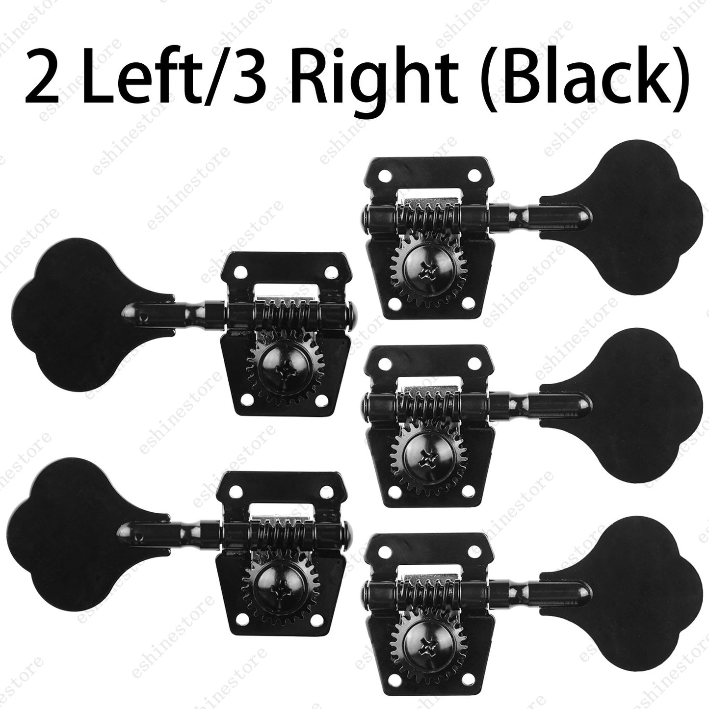 Heavy Duty Bass Vintage Open Machine Heads - 1:25 Ratio Gear Tuning Keys-Black