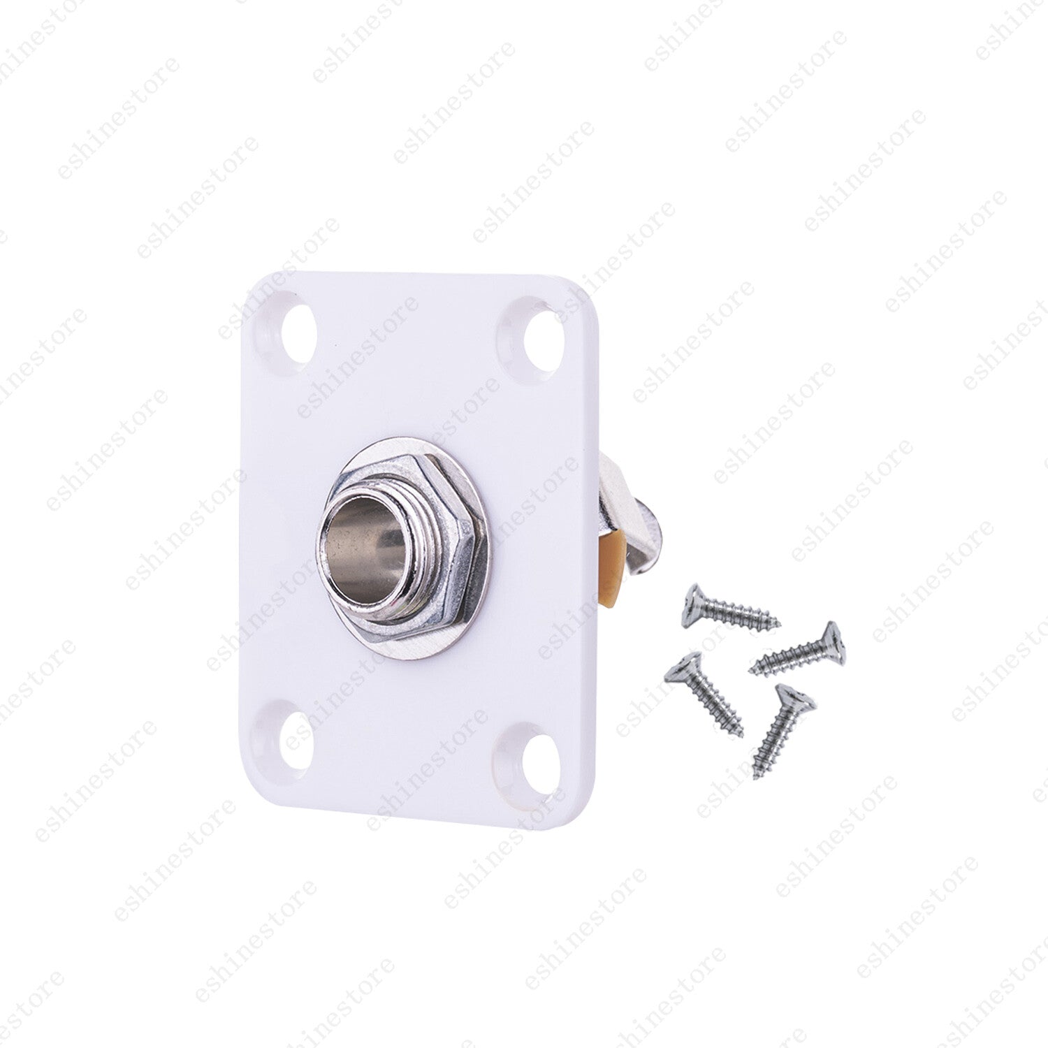 Rectangle Plastic 1/4 Output/Input Jack Plate Socket For Electric Guitar Bass