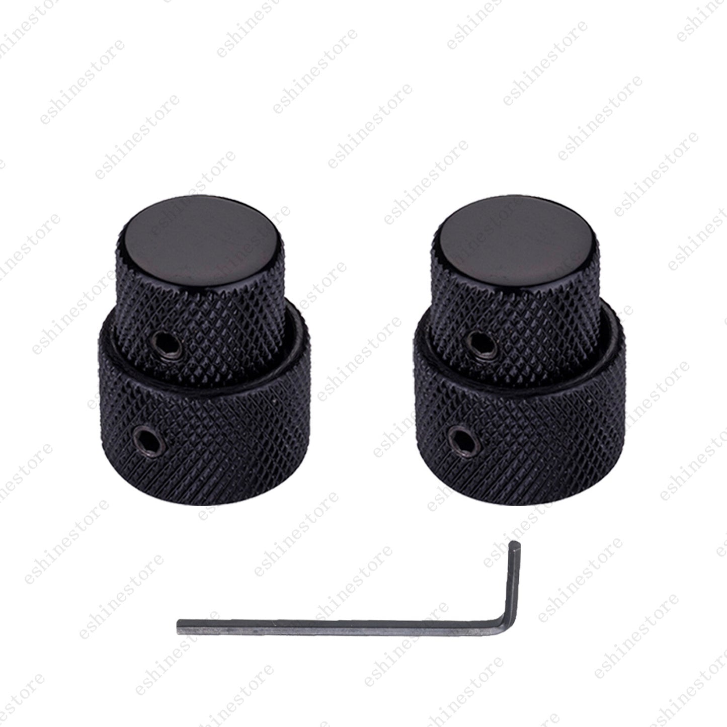 1/2/3/4Pcs Metal Dual Concentric Stacked Control Knobs for Electric Bass Guitars