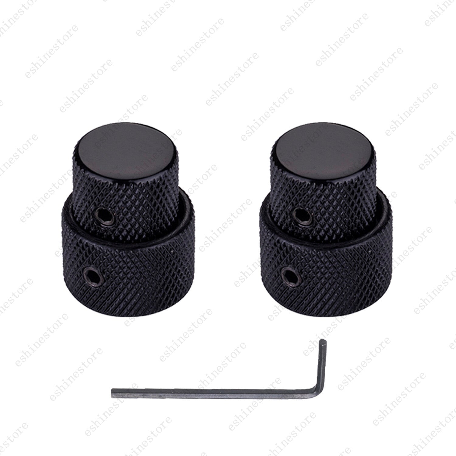1/2/3/4Pcs Metal Dual Concentric Stacked Control Knobs for Electric Bass Guitars