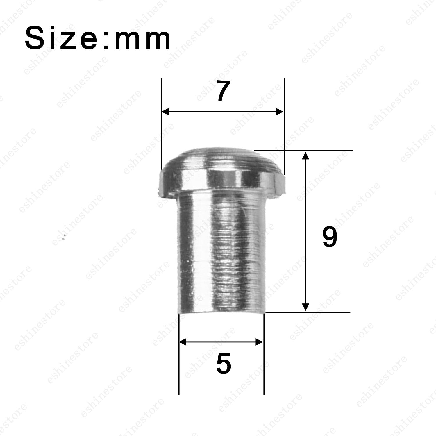 Electric Guitar Through Body String Mounting Ferrules Metal Set of 6 for Tele