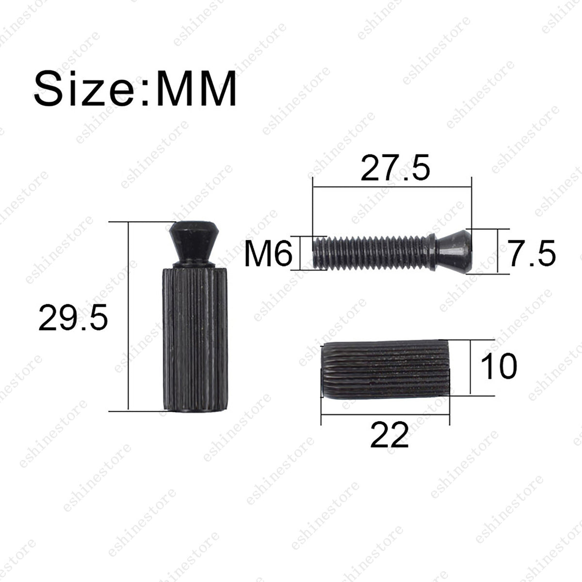 2 Pcs 10mm Adjustable Electric Guitar Tremolo Bridge Anchor Studs Muticolor