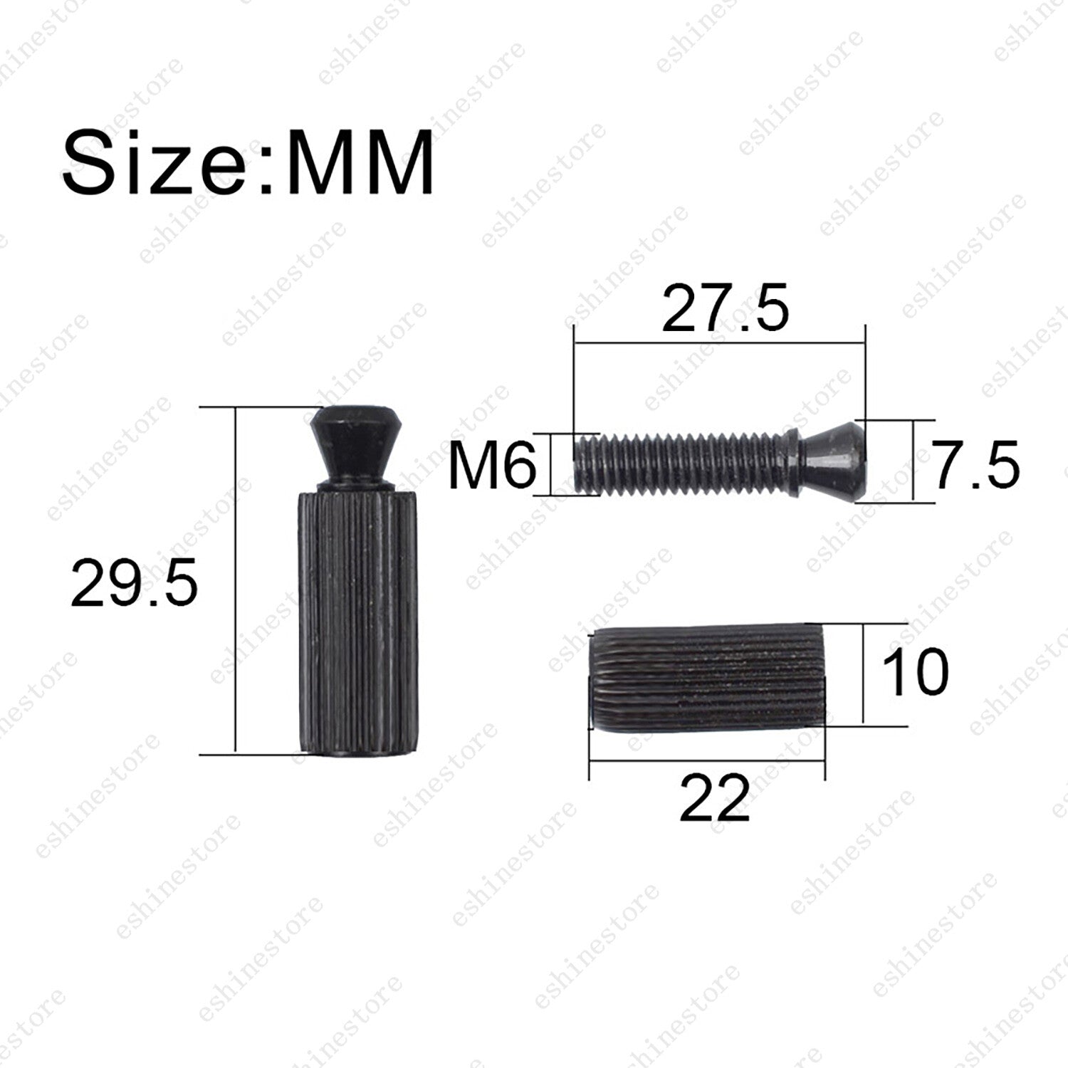 2 Pcs 10mm Adjustable Electric Guitar Tremolo Bridge Anchor Studs Muticolor