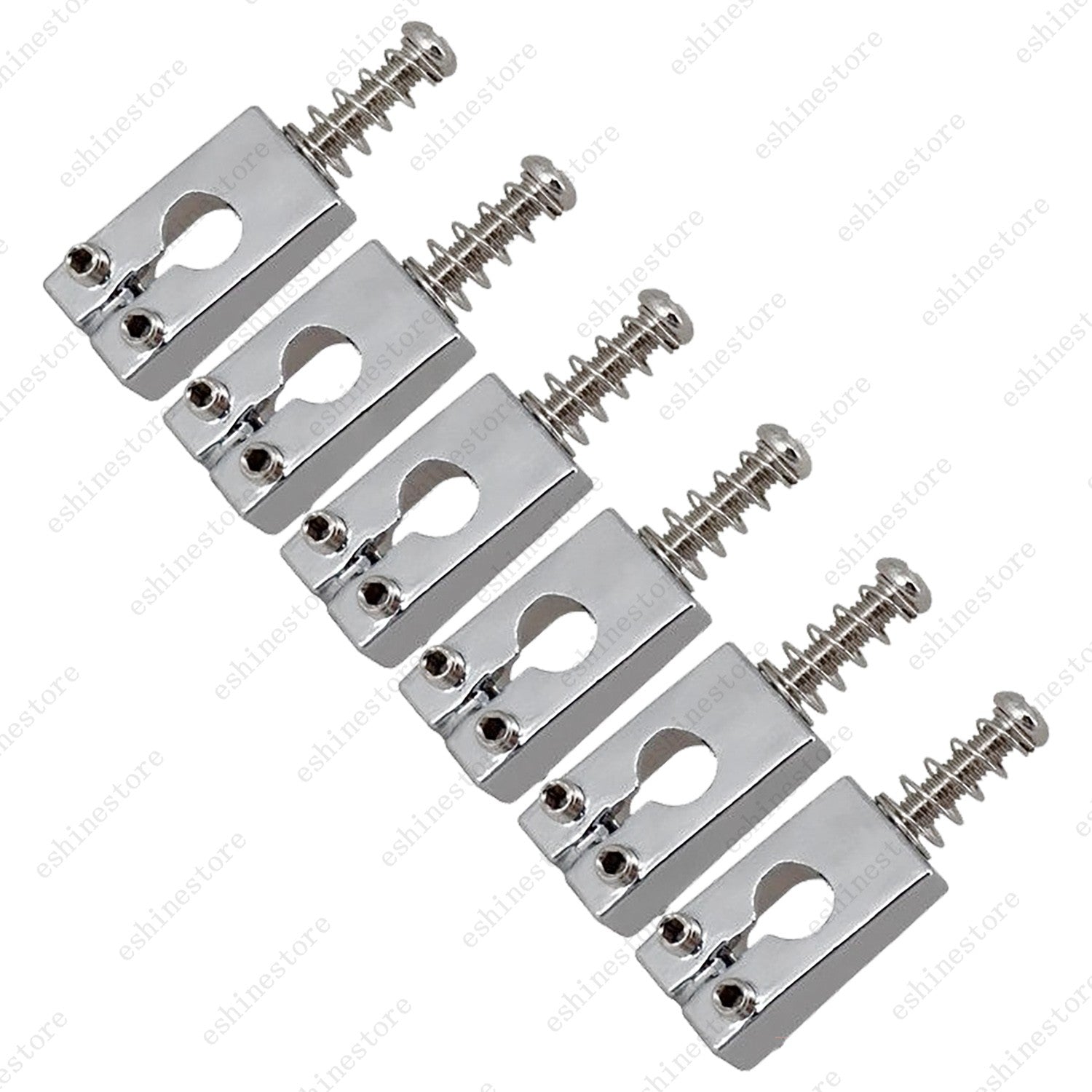 10.5mm Brass Tremolo Bridge Saddles Replacement for PRS Style Guitar - Chrome