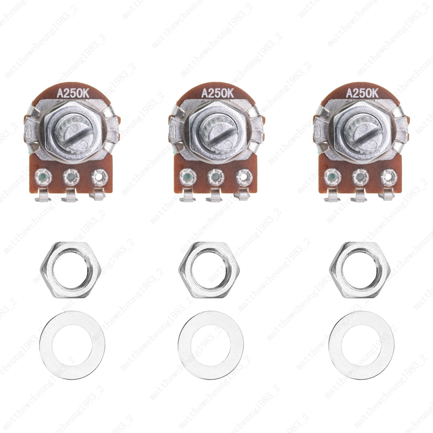 1/3/5/10X Mini Potentiometer Long 18mm A/B 250k/500k Volume Tone Taper Pot