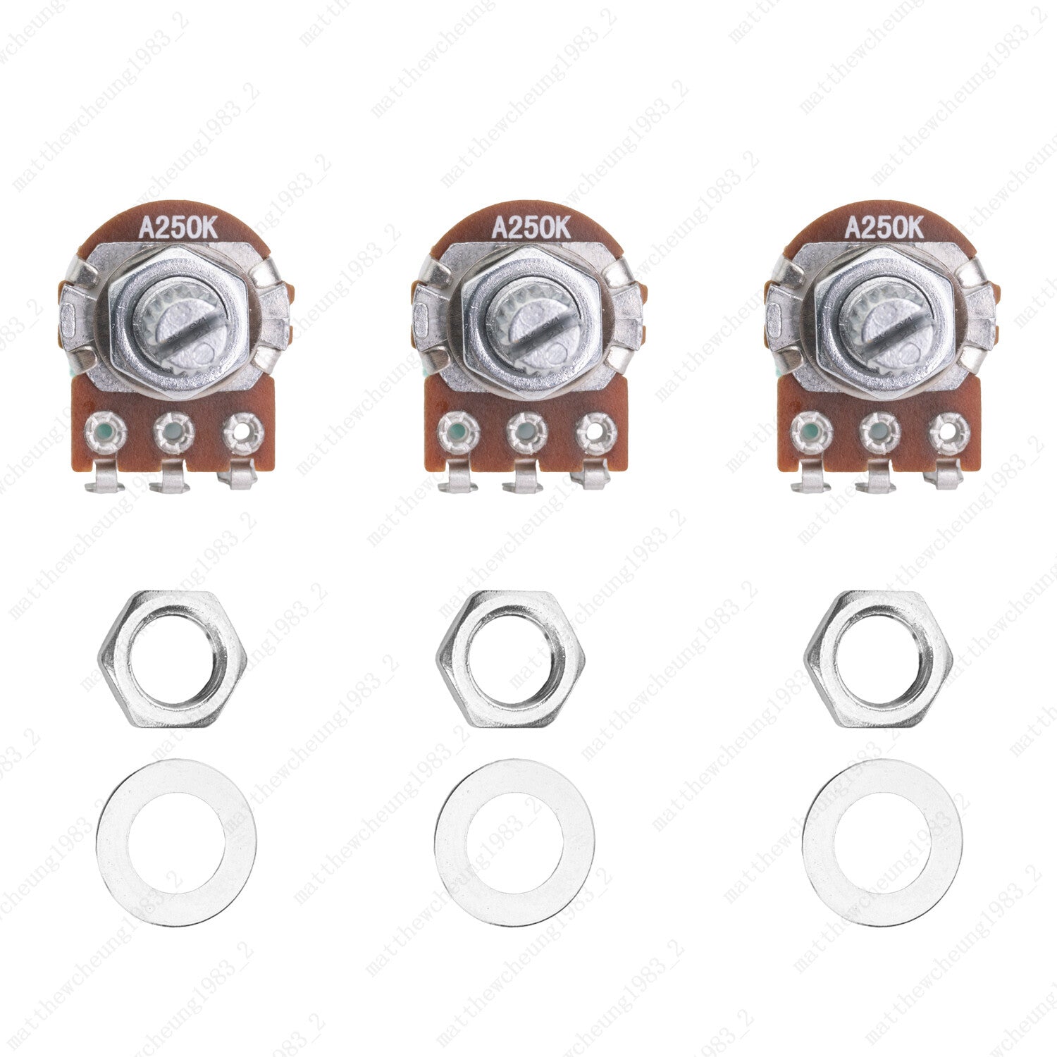 1/3/5/10X Mini Potentiometer Long 18mm A/B 250k/500k Volume Tone Taper Pot