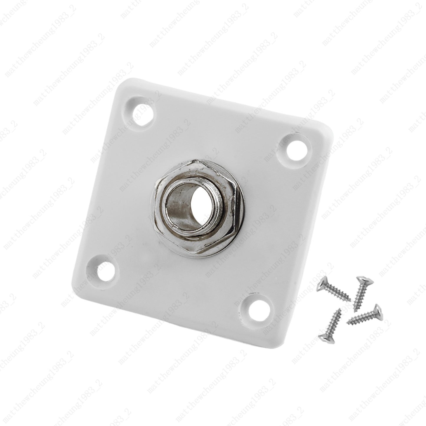 1 x Guitar Square Output Jack Plate Socket w/ Screws for Les Paul Epi - 4 Colors