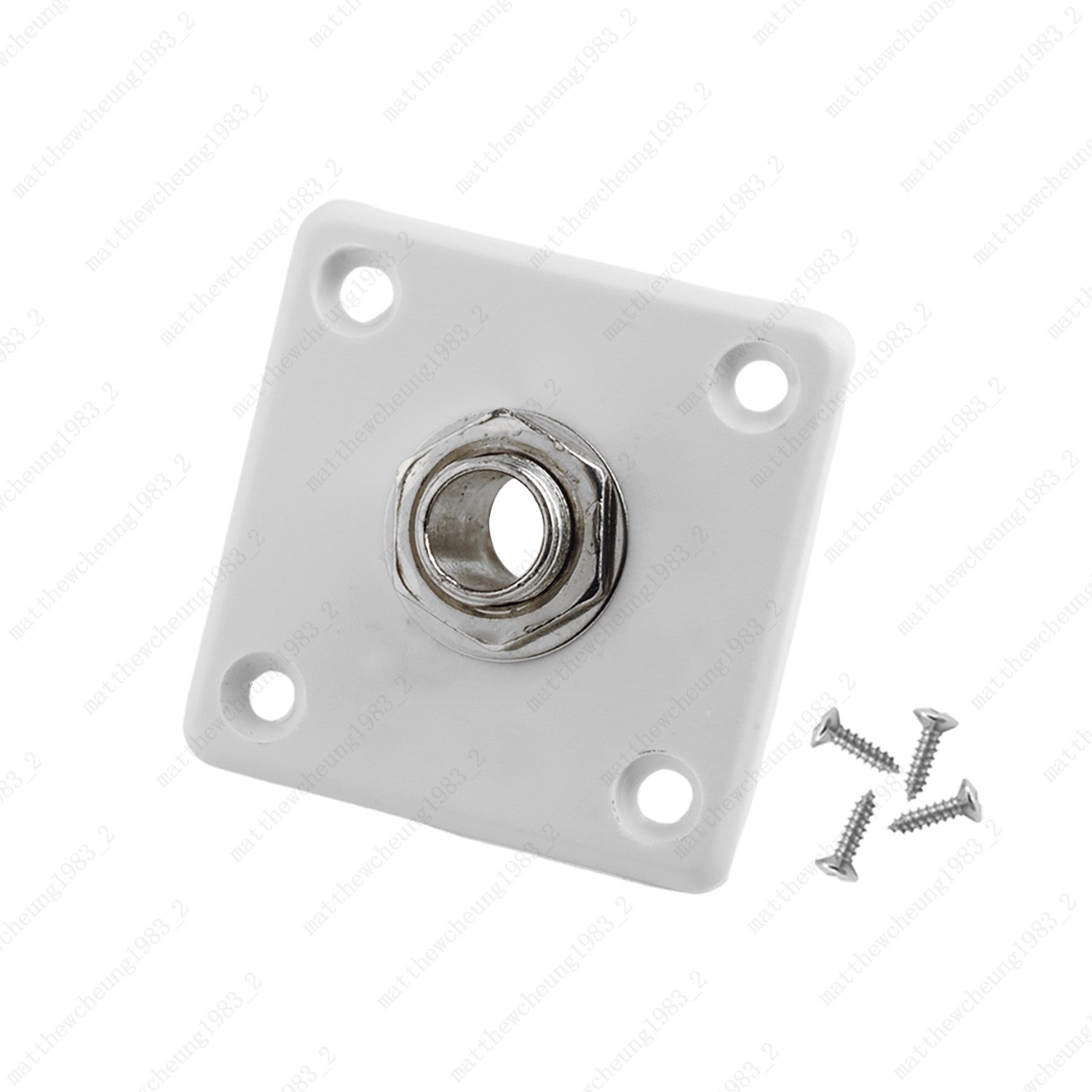1 x Guitar Square Output Jack Plate Socket w/ Screws for Les Paul Epi - 4 Colors