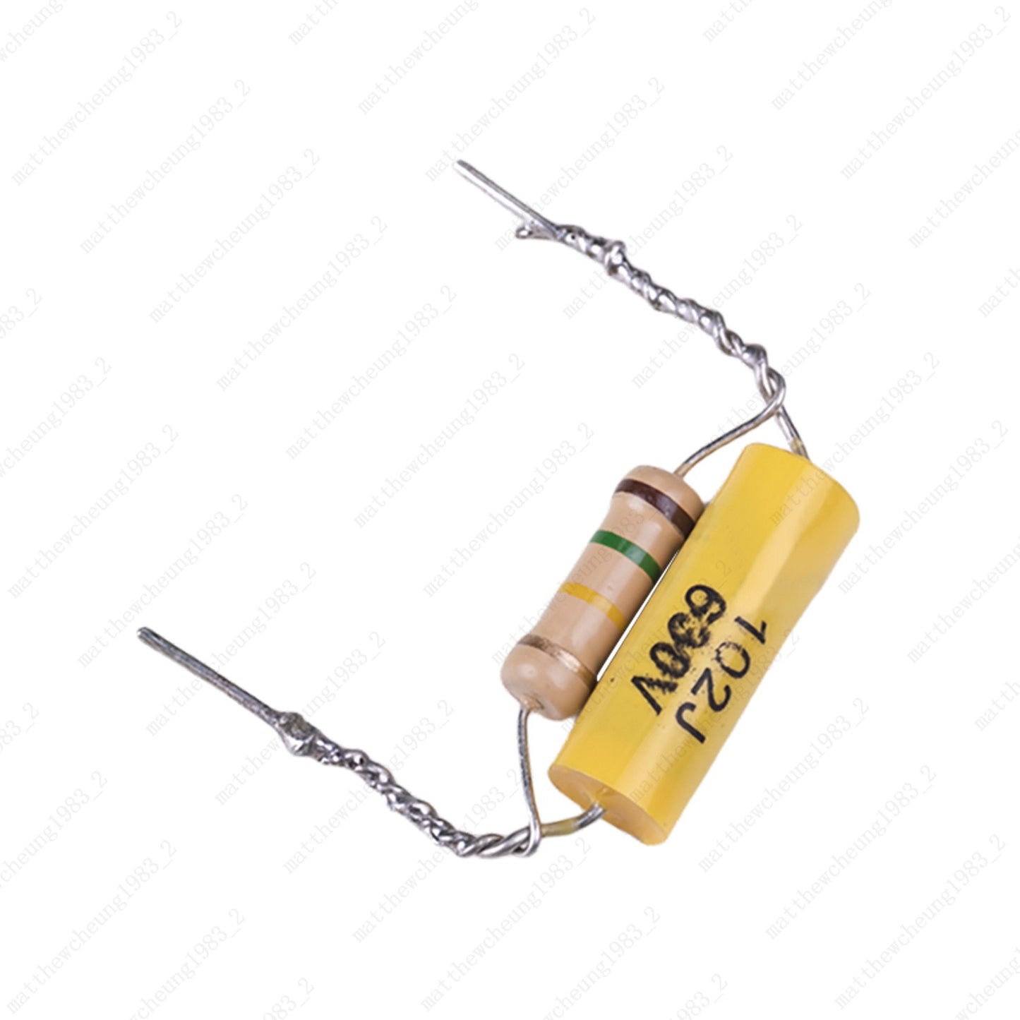 2x Treble Volume Bleed Circuit (Yellow Axial Film Cap .001uF Cap&150K Resistors)