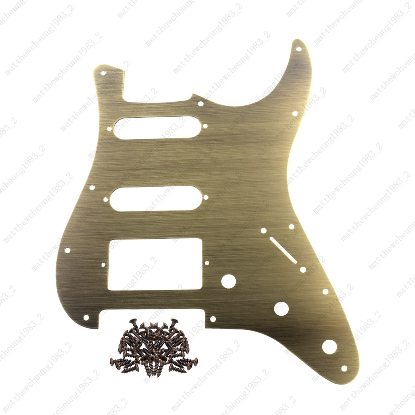 11-Hole HSS Aluminium Alloy Pickguard Scratch Plate w/ Screw for ST Strat Guitar