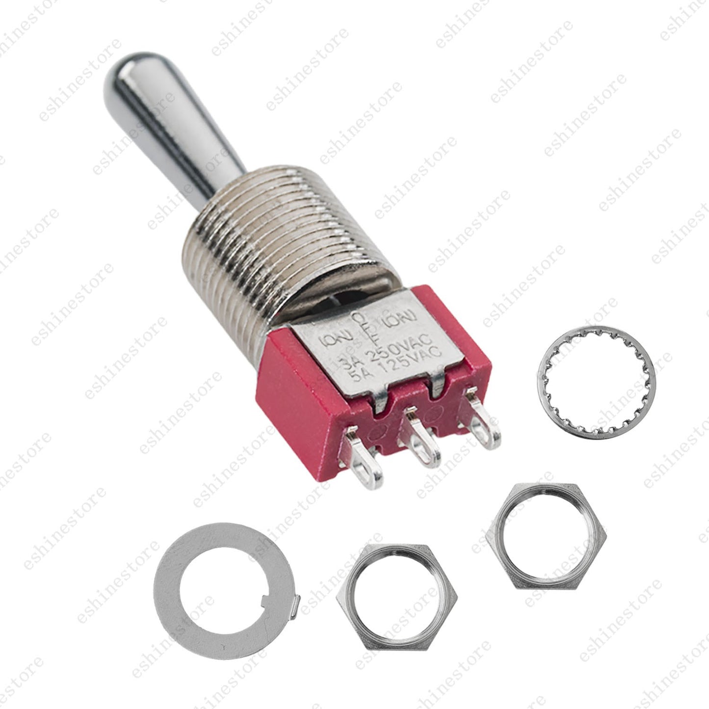 1/3/5 x Guitar 3Pin 3-Way (ON)-OFF-(ON) Momentary Fat Bat Toggle Switch Sealed