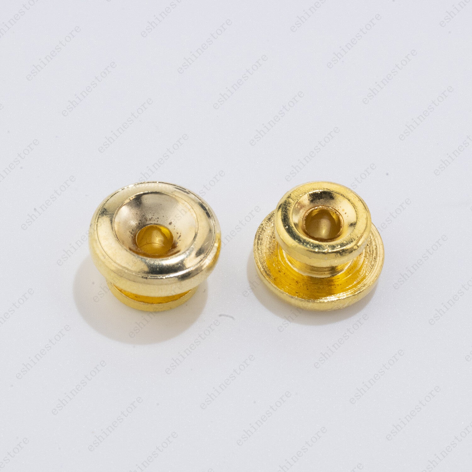 Set of 2 Gold Guitar Strap Locks End Pins Button Pegs for Guitar Bass Ukulele
