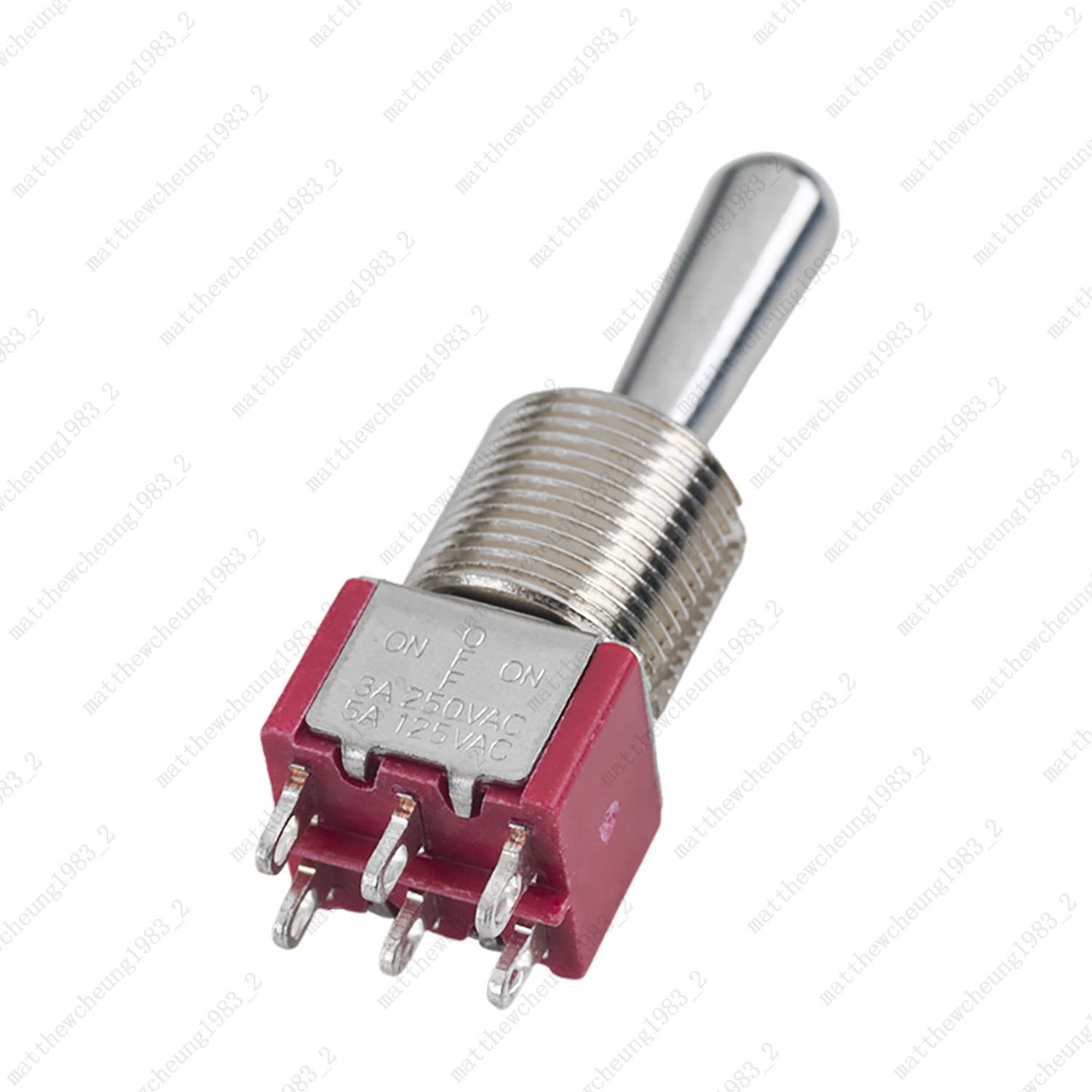 1/3/5 x Guitar/AMP Fat Bat Toggle Switch DPDT 6Pin 3-Position ON-OFF-ON Sealed