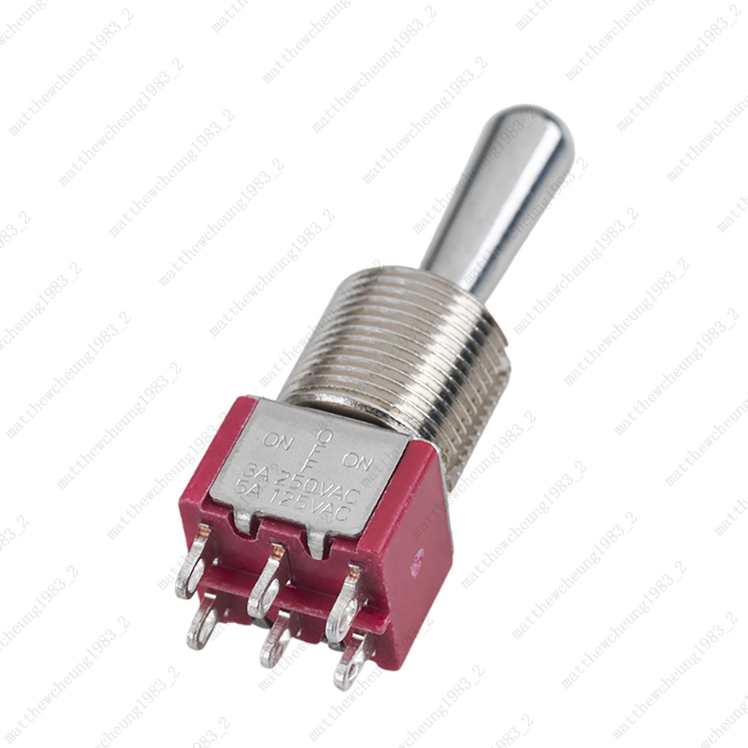 1/3/5 x Guitar/AMP Fat Bat Toggle Switch DPDT 6Pin 3-Position ON-OFF-ON Sealed