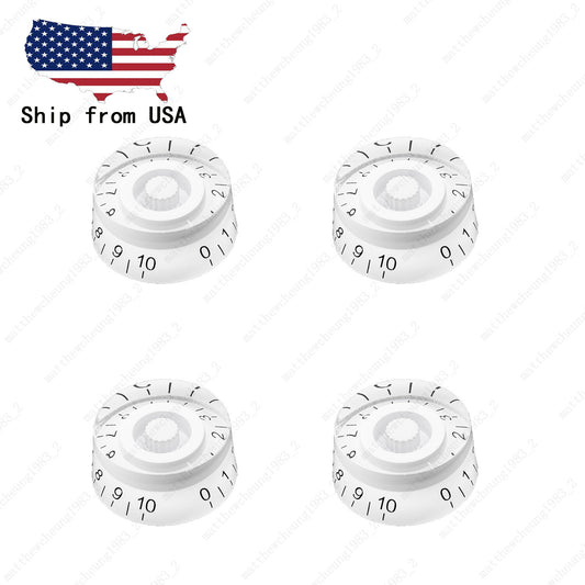 4 Pcs LP Custom Control Knobs Speed Dial Knobs Black w/ Gold for Les Paul SG