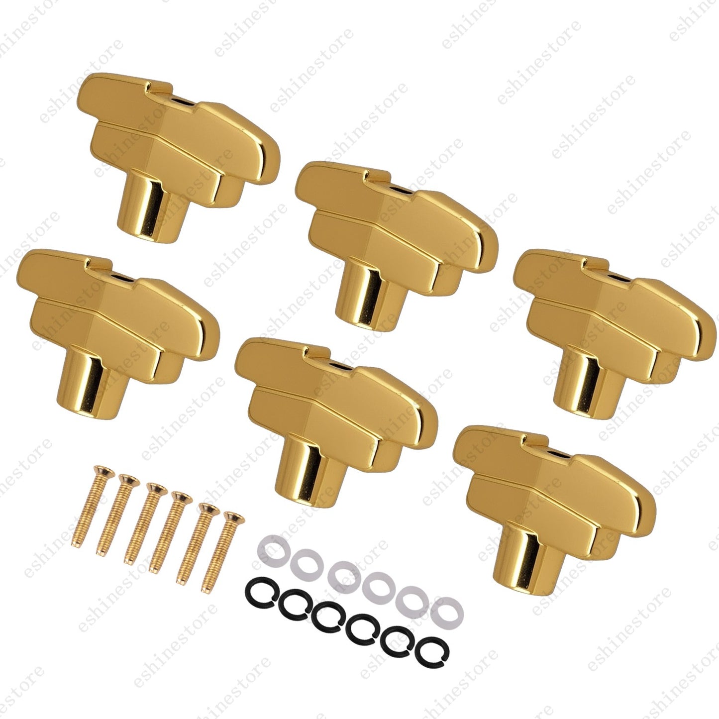 1 Set (6Pcs) Guitar Tuning Peg Button Machine Head T-Shaped Buttons - 4 Colors