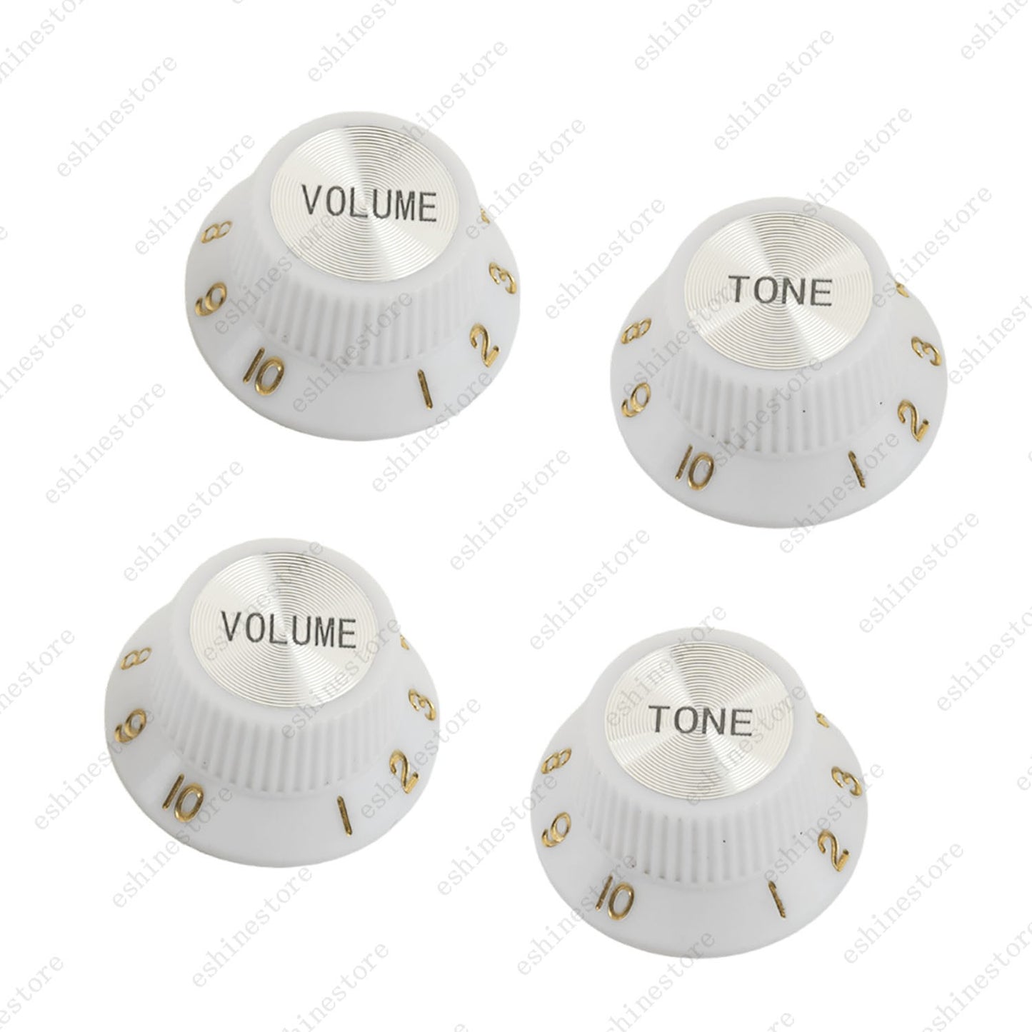 Electric Guitar Speed Control Knobs 2 Volume 2 Tone For Les Paul Guitar - White