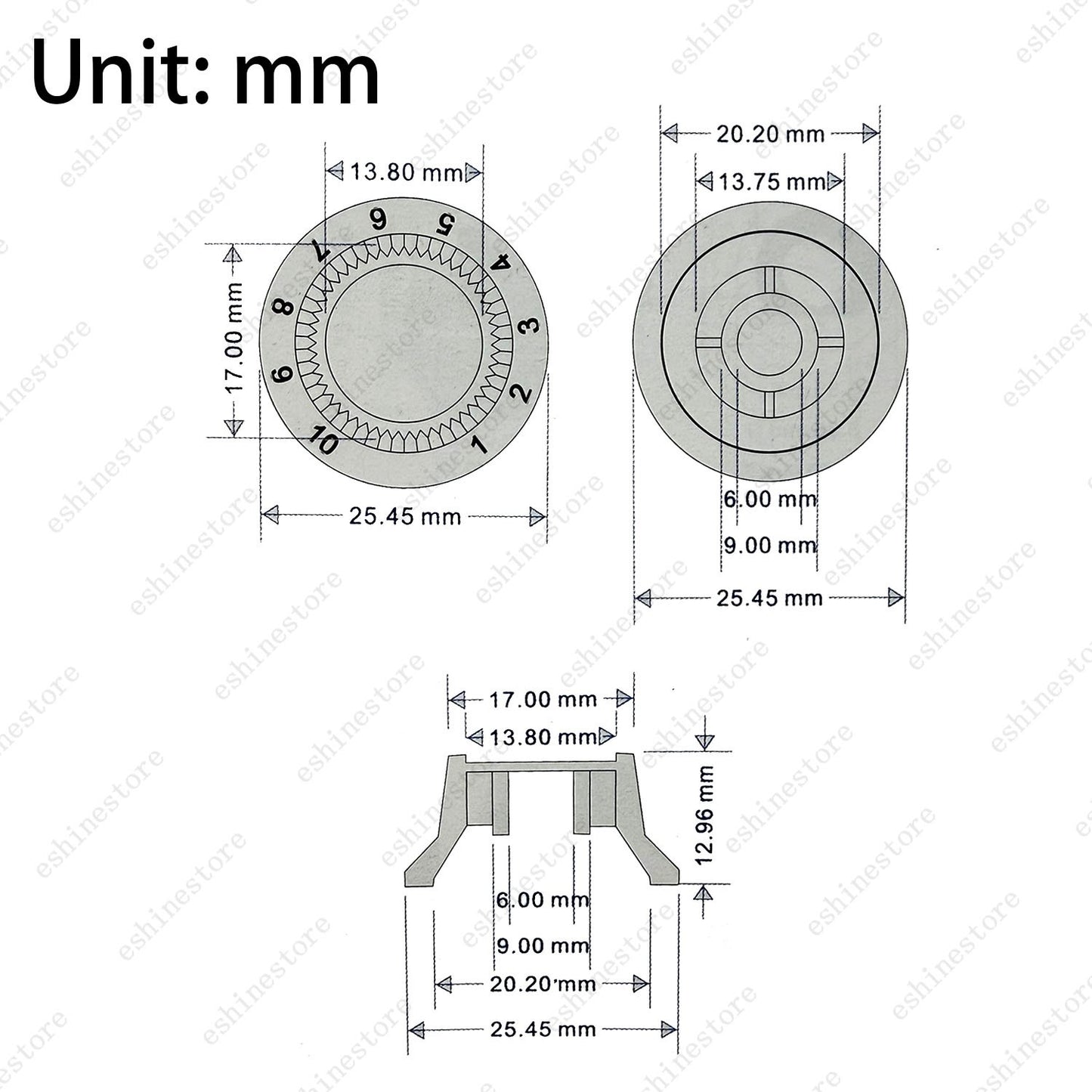 Electric Guitar Speed Control Knobs 2 Volume 2 Tone For Les Paul Guitar - White