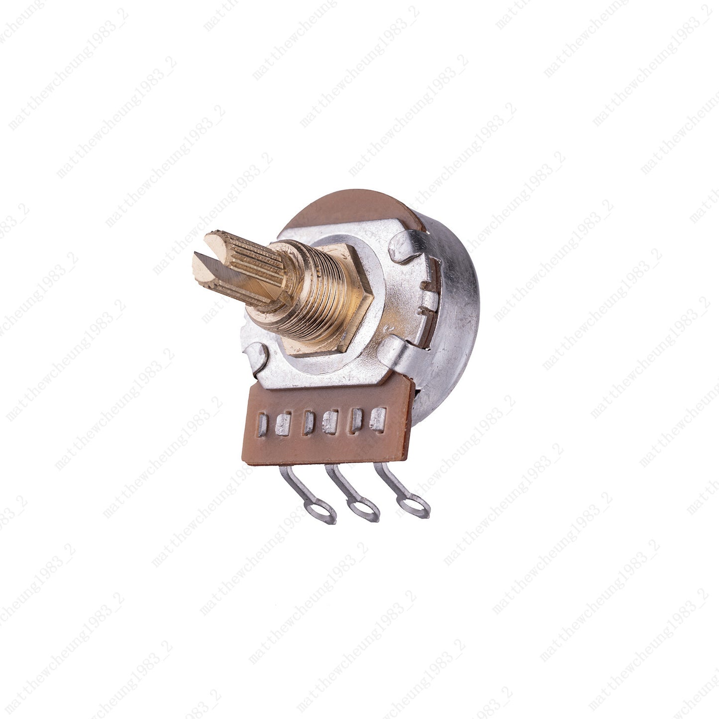 A/B 250K/500K Guitar Potentiometers Brass 15mm Short Shaft Pot US 24 Spline Fine